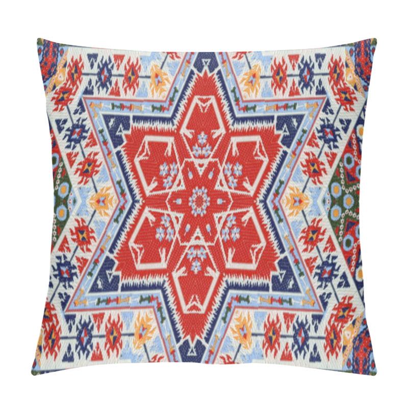 Personality  Ethnic Authentic Carpet Kaleidoscope Pillow Covers