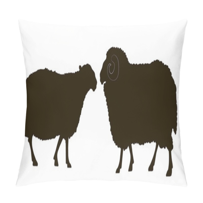 Personality  Silhouette Of The Sheep Pillow Covers