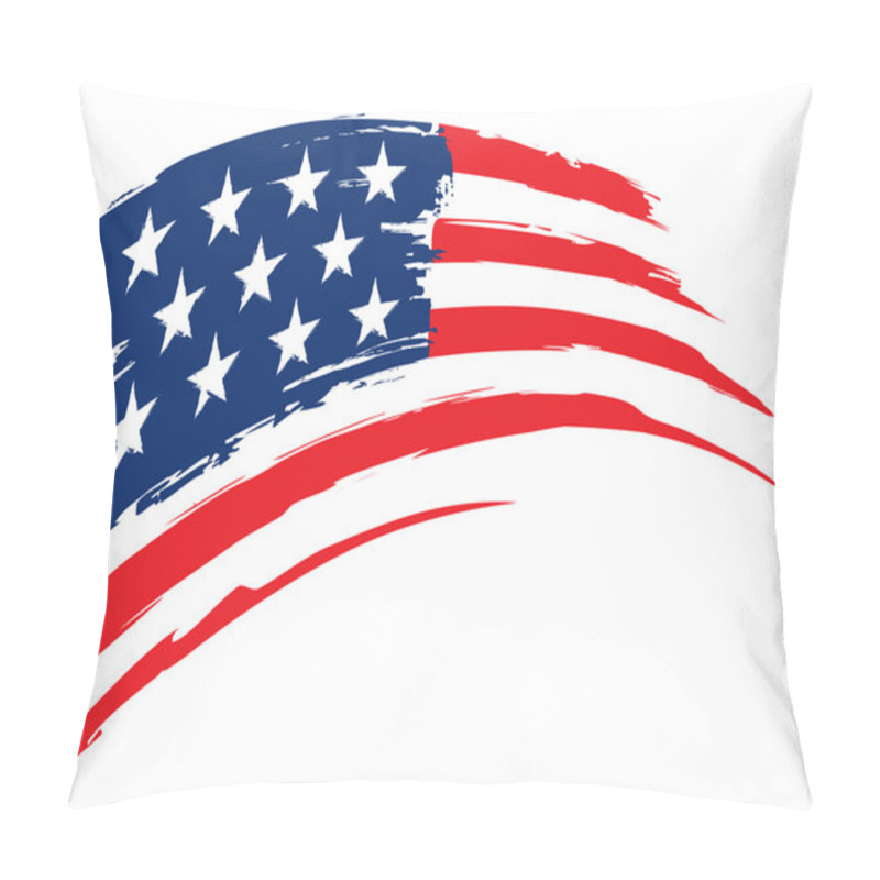 Personality  Grunge Flag Of United States Of America Pillow Covers