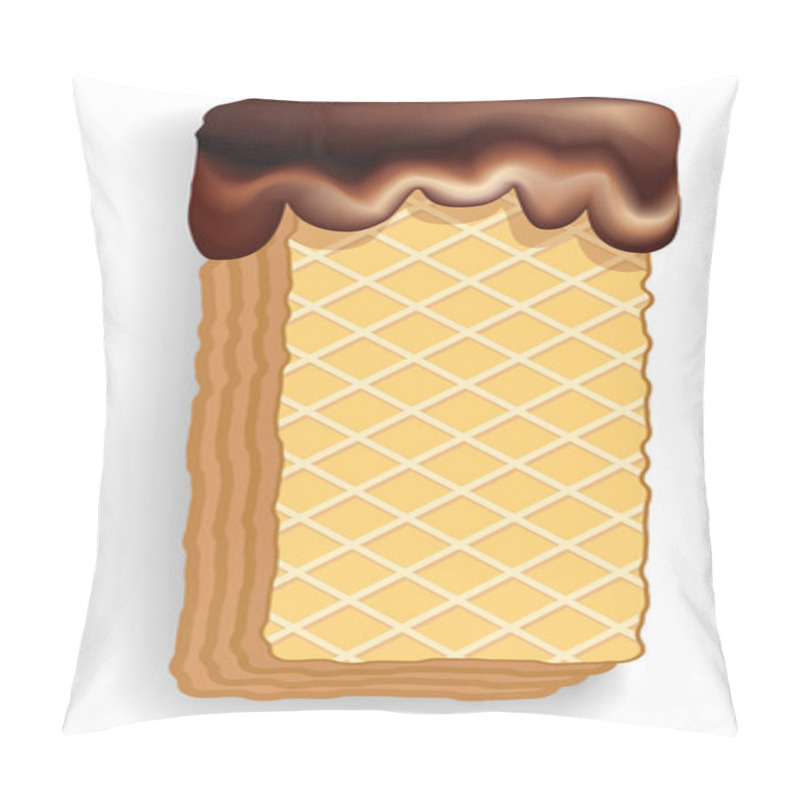 Personality  Letter I Consisting Of Wafers With Chocolate Cream Pillow Covers