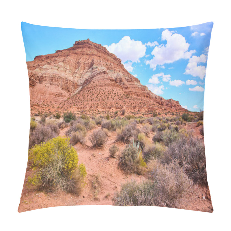 Personality  Majestic Red Rock Formations At Gooseberry Mesa In Hurricane Utah. A Stunning Desert Landscape With Vivid Blue Skies And Rugged Terrain Invites Adventure And Exploration In Natures Vast Beauty. Pillow Covers