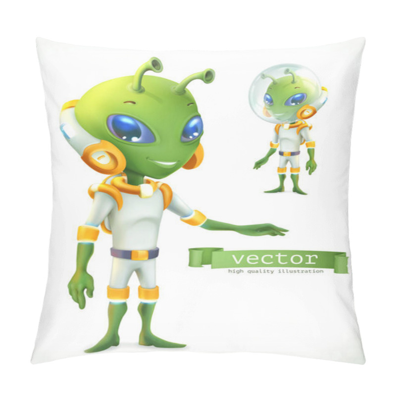 Personality  Funny Alien In Spacesuit Pillow Covers