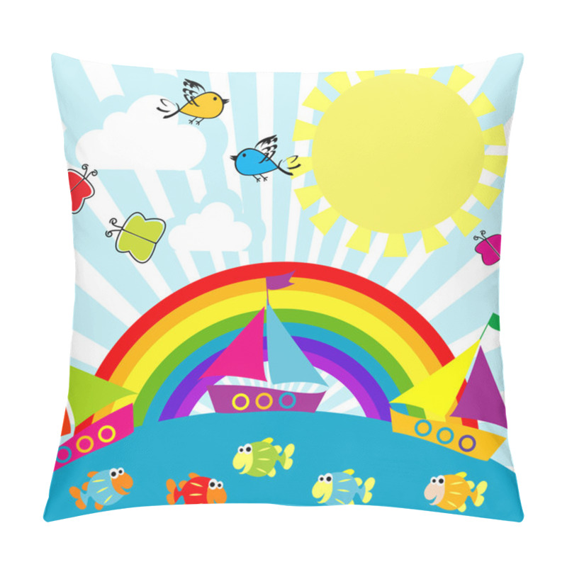 Personality  Cartoon Sailing Boats Pillow Covers