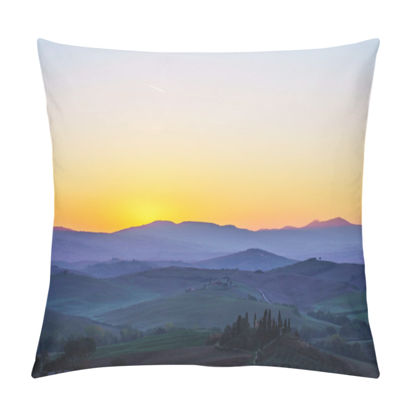 Personality  Tuscany Sunset Landscape Pillow Covers