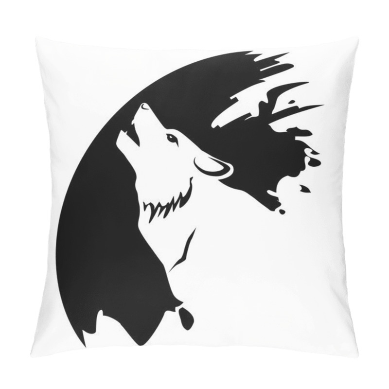 Personality  Icon Wolf Howling At The Moon Pillow Covers