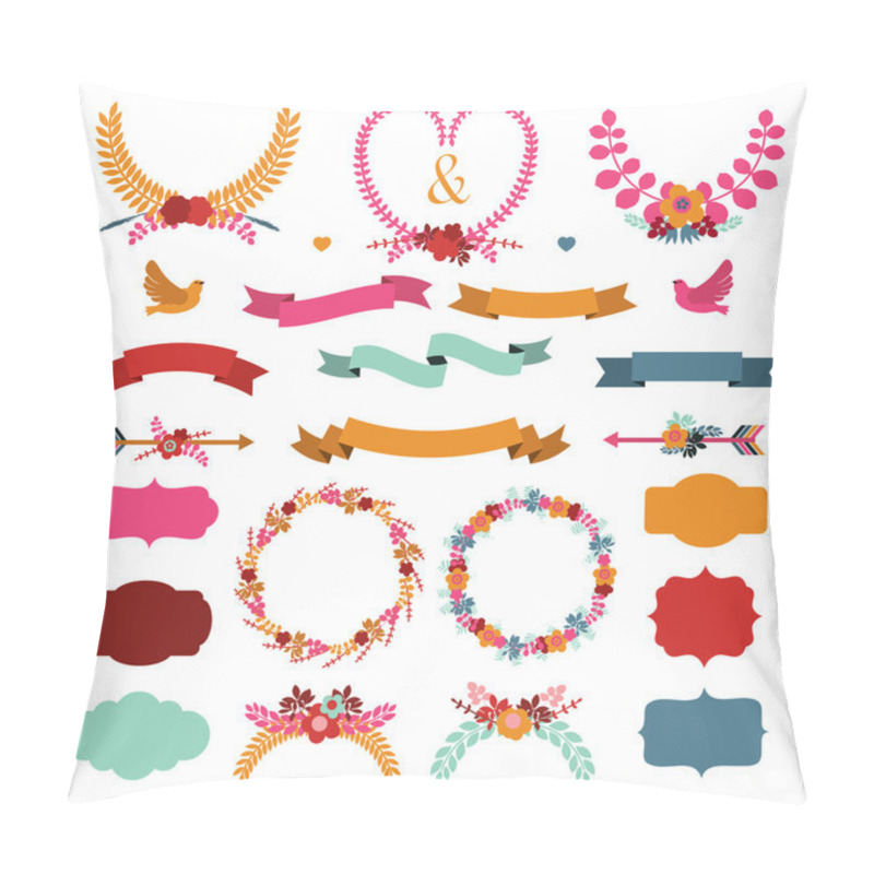 Personality  Set Of Cute Decorative Elements. Pillow Covers