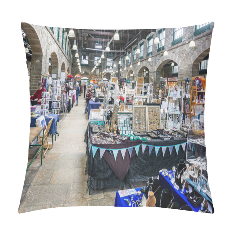 Personality  Tavistock Indoor Market - Ancient Pannier Market - Taken In Tavistock, Devon, UK On 20 February 2019 Pillow Covers