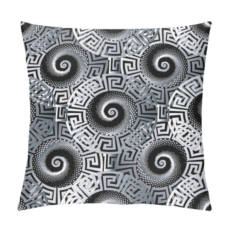 Personality  Meander Greek Key Circles Seamless Pattern.  Pillow Covers