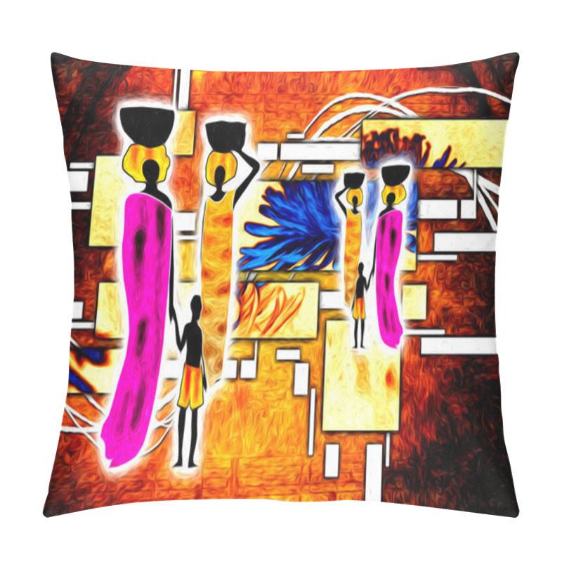 Personality  African Motive Art Pillow Covers