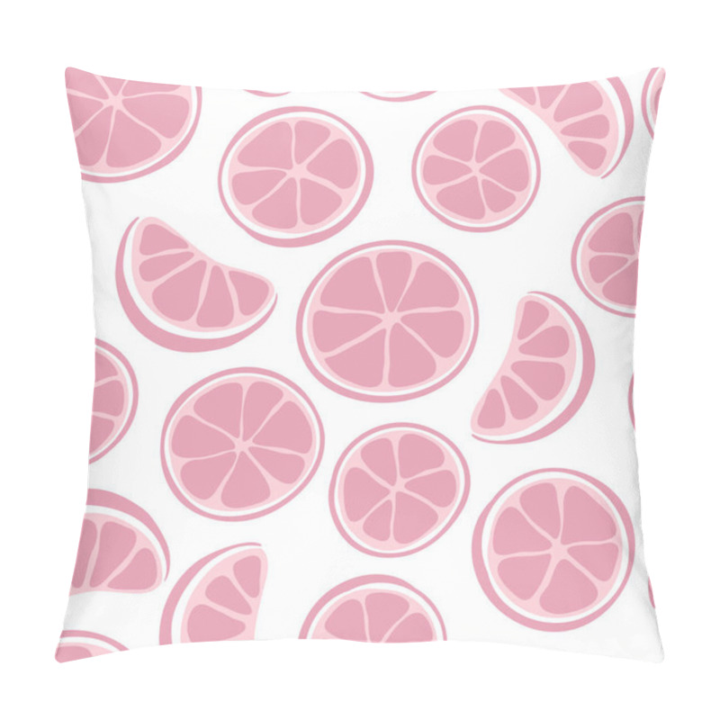 Personality  Orange Vector Seamless Pattern. The Cytrus Background In A Limited Pink Pastel Palette Is Ideal For Printing On Fabric, Wallpaper, Wrapping Paper, Textile Pillow Covers