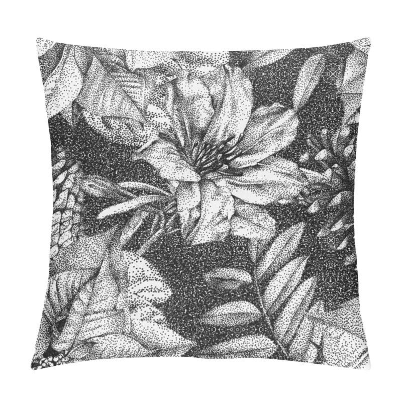 Personality  Seamless Pattern With Different Flowers And Plants Drawn By Hand Pillow Covers