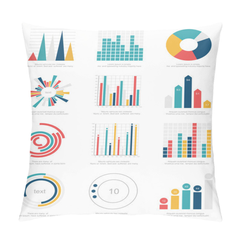 Personality  Infographics Elements Set Pillow Covers