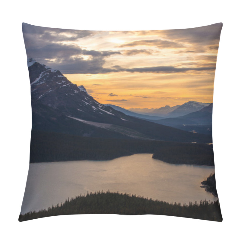 Personality  Beautiful Sunset In The Mountains Of The Rockies. Pillow Covers