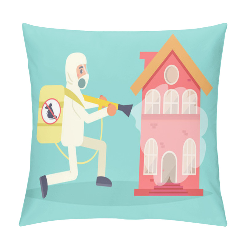 Personality  Disinsection Vector. Cartoon Pillow Covers