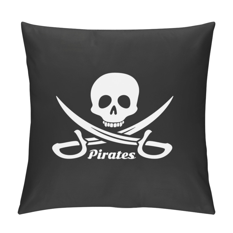 Personality  Pirates Skull Logo Emblem Icon Pillow Covers