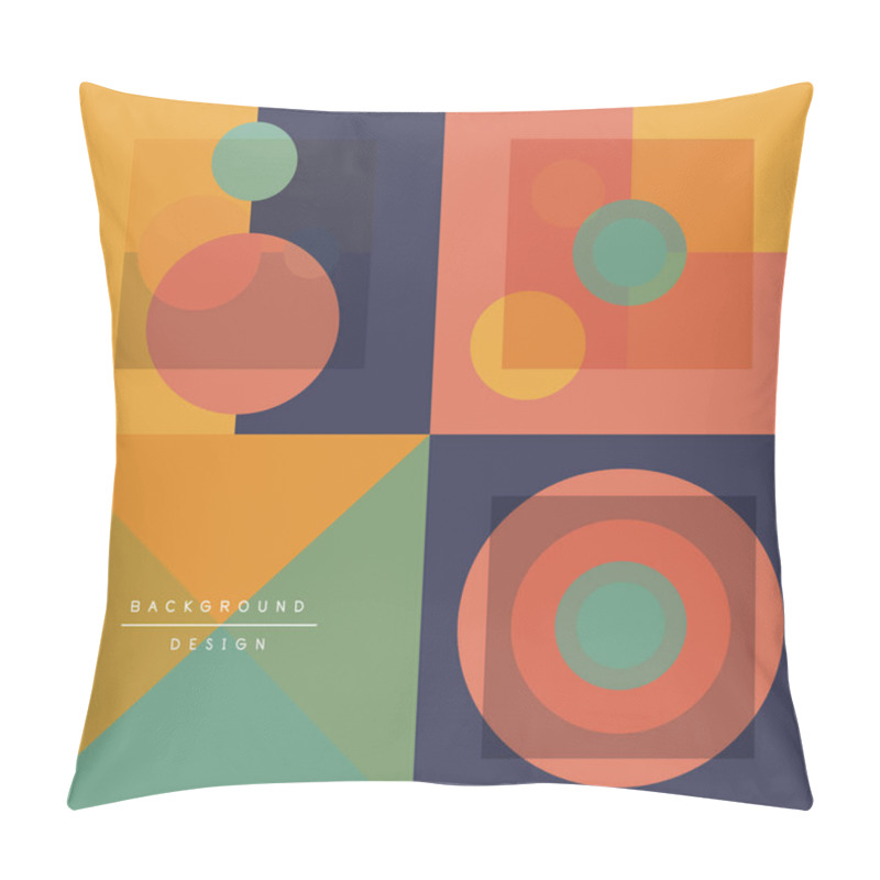 Personality  Neo Memphis Geometric Pattern With Circles, Squares And Lines. Pop Art Abstract Background For Covers, Banners, Flyers And Posters And Other Templates Pillow Covers