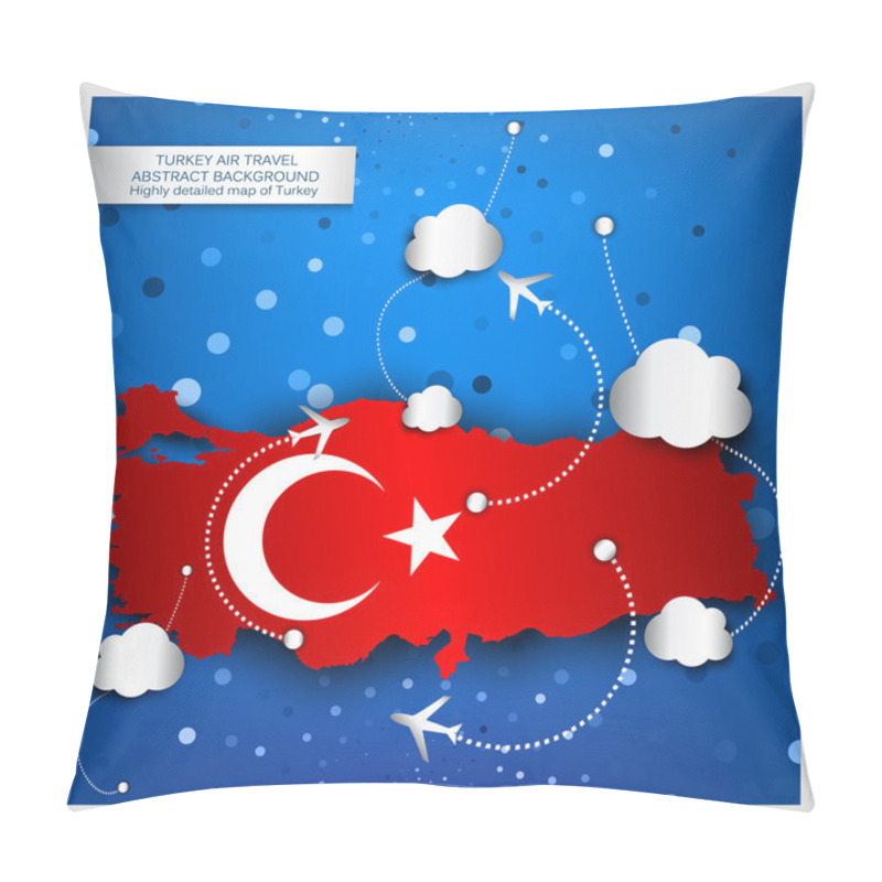 Personality  Turkey Air Travel Abstract Background Pillow Covers