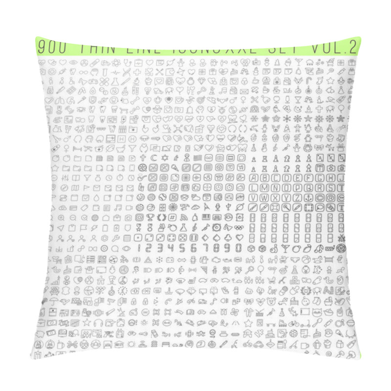 Personality  Thin Line Icons Exclusive  Icons Pillow Covers