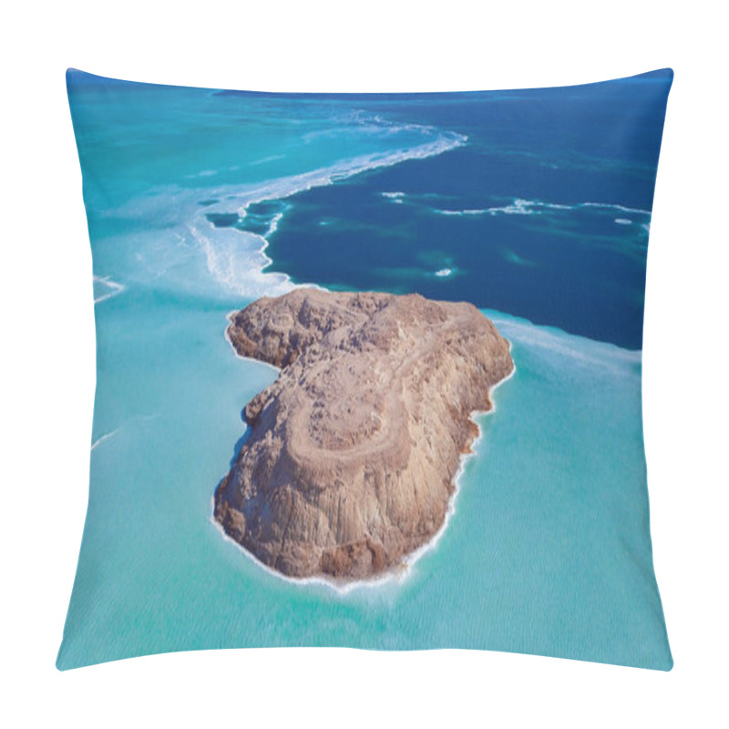 Personality  Aerial View To The Blue Salty Lake, Djibouti Pillow Covers