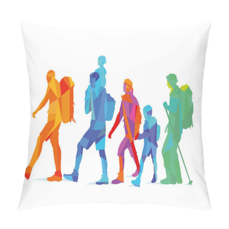 Personality  Hikers, Mountain Climbing, People And Family Pillow Covers