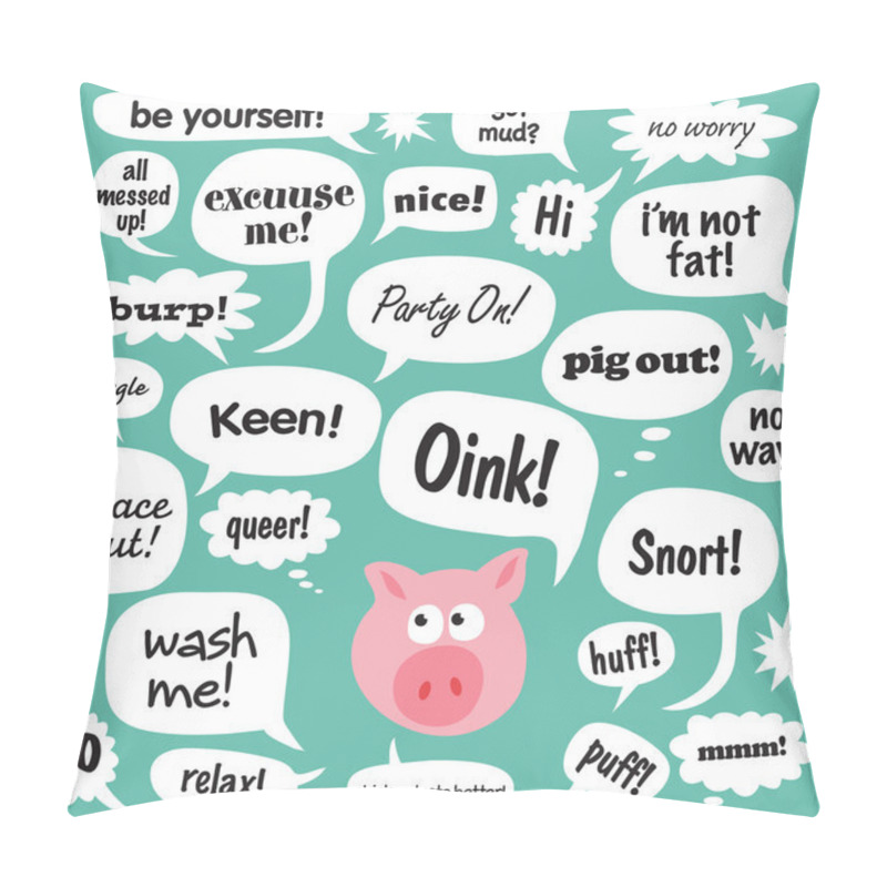 Personality  Various Phrases In Comic Bubbles Pillow Covers