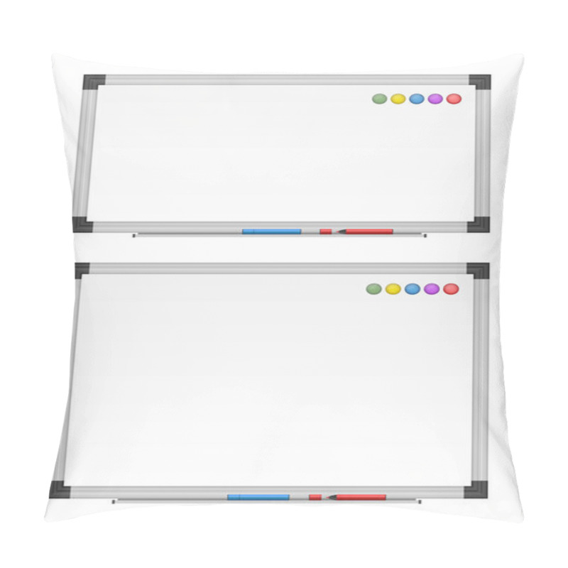 Personality  Empty White Board Set Vector Illustration Pillow Covers