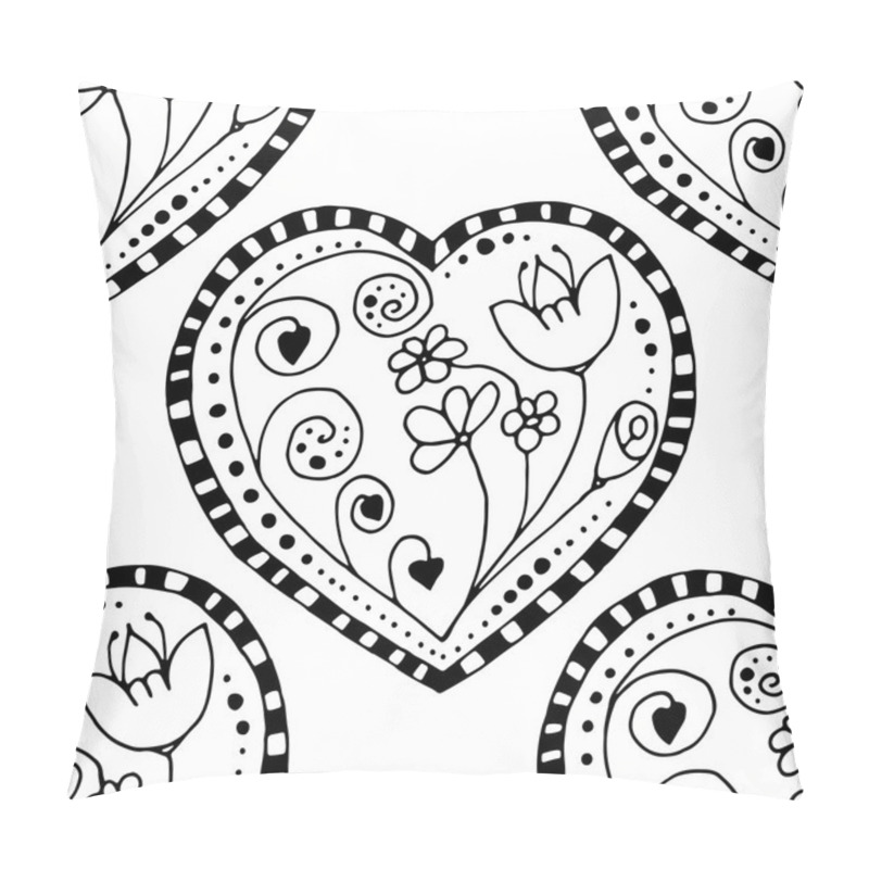 Personality  Seamless Heart Background Pillow Covers