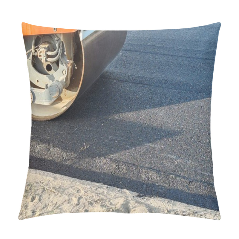 Personality  Road Roller In A Road Construction Pillow Covers