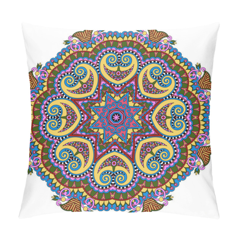 Personality  Mandala, Circle Decorative Spiritual Indian Symbol Of Lotus Flow Pillow Covers