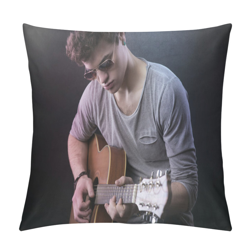 Personality  Young Guitarist Performing Pillow Covers