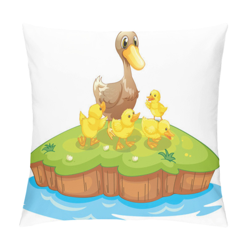 Personality  Five Ducks In An Island Pillow Covers