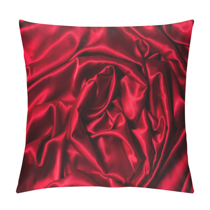 Personality  Red Cloth Waves Background Texture. Chrismas Background Pillow Covers