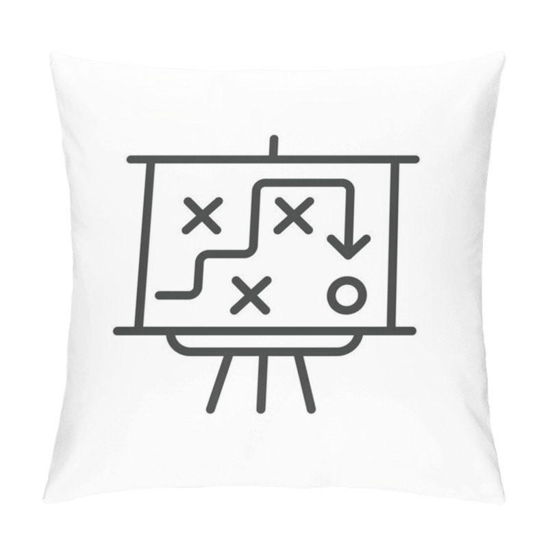 Personality  Strategy Pattern Icon In Line Design. Strategy, Pattern, Planning, Approach, Framework, Solution, Structure On White Background Vector. Strategy Pattern Editable Stroke Icon Pillow Covers