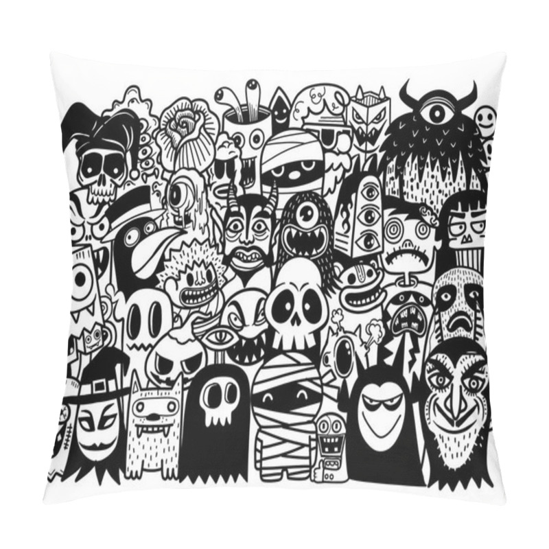 Personality  Vector Hand Drawn Doodle Cartoon Set Of Objects And Symbols On T Pillow Covers