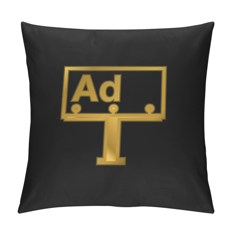 Personality  Billboard Gold Plated Metalic Icon Or Logo Vector Pillow Covers