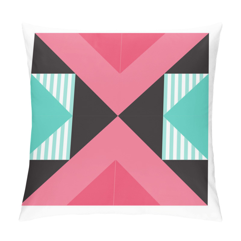 Personality  Trendy Geometric Kaleidoscope Elements Memphis Greeting Cards Design. Retro Style Texture, Pattern And Elements. Modern Abstract Design Poster And Cover Template Pillow Covers