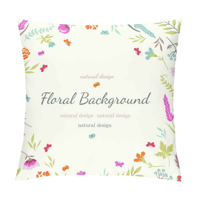 Personality  Card With Flowers, Herbs Pillow Covers