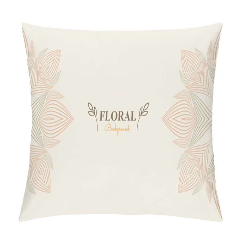 Personality  Natural Floral Background With Abstract Natural Shape, Leaf And Floral Ornament In Soft Color Style Pillow Covers