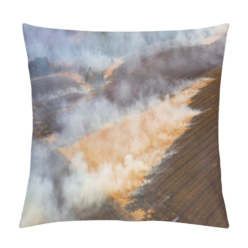 Personality  Farmers Burn Organic Residues In The Fields Where They Harvested Corn, Thus Causing Irreparable Damage To The Environment. Pillow Covers