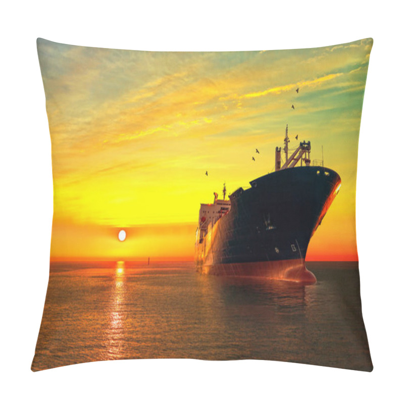 Personality  Tanker Ship On Sea Pillow Covers