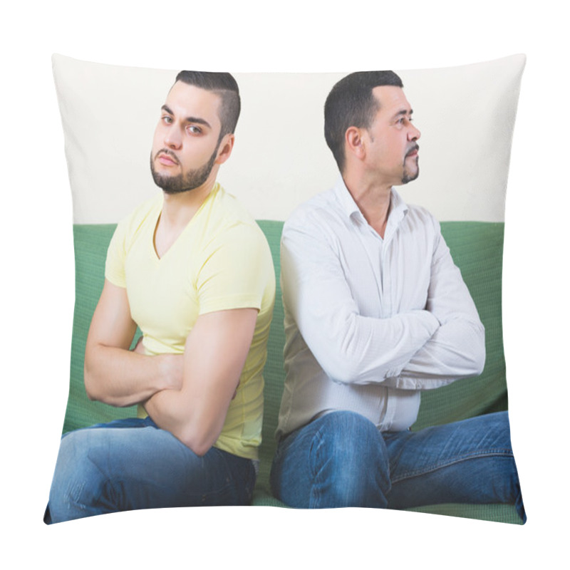 Personality  Male Adults Arguing About Something Pillow Covers