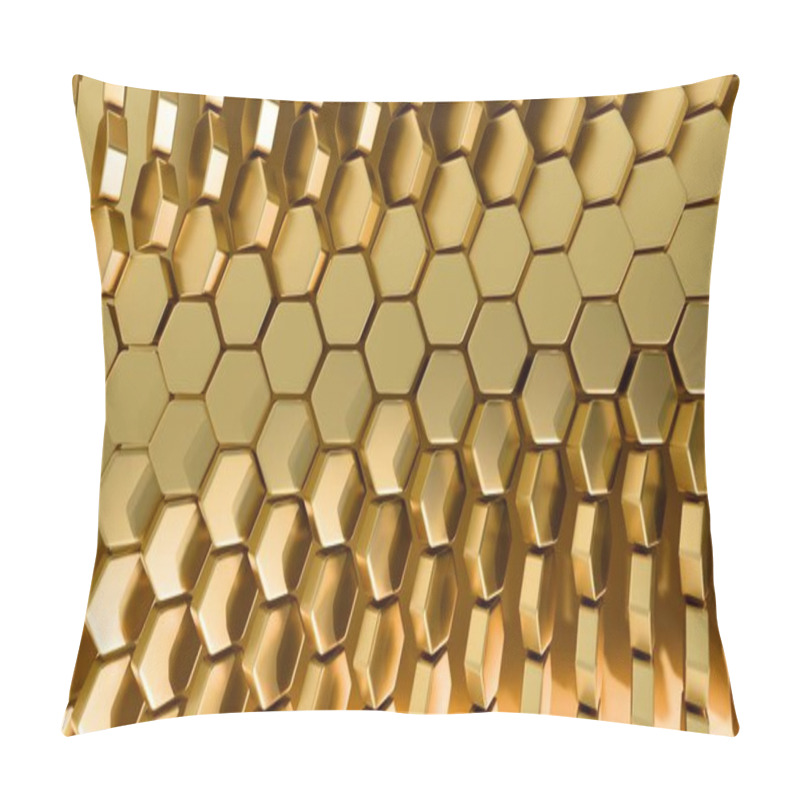 Personality  Golden Honeycomb Pattern Abstract Design Pillow Covers