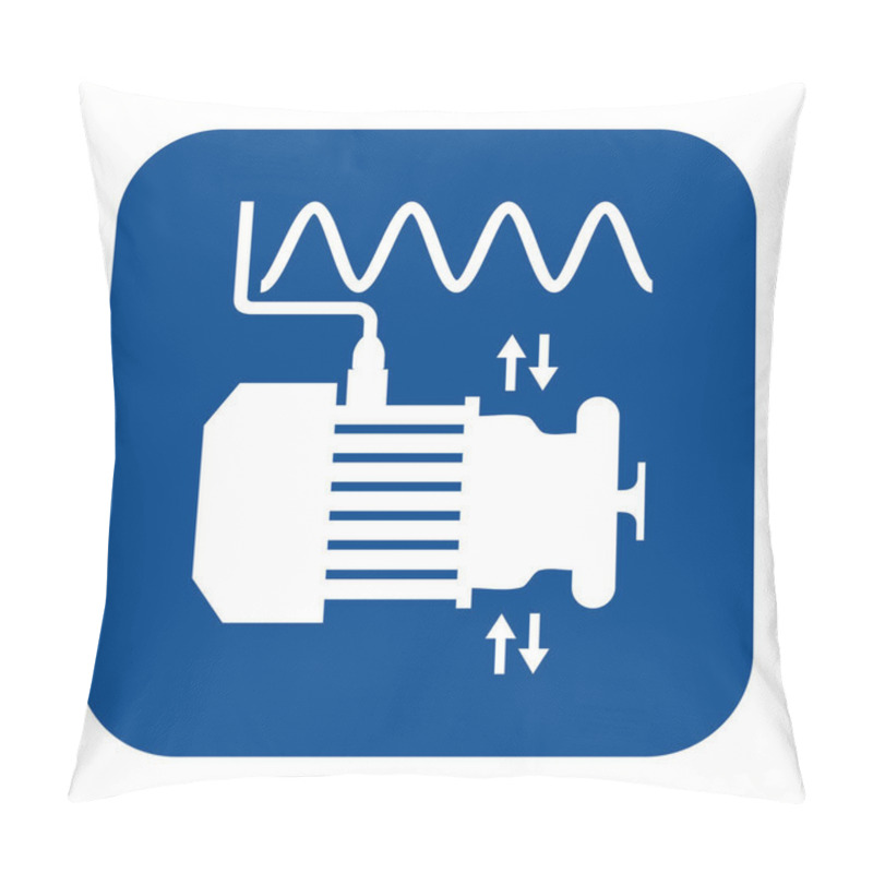 Personality  Vector Flat Design Icon Of Vibration Analysis. Pillow Covers