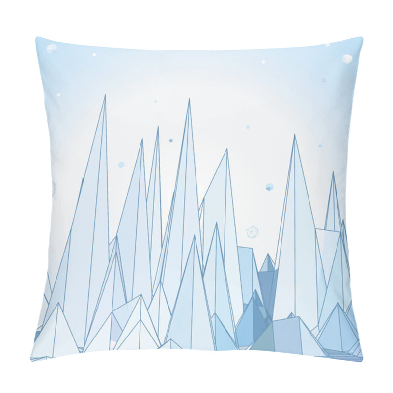 Personality  Mountains. Vector 3D Concept Illustration. Pillow Covers