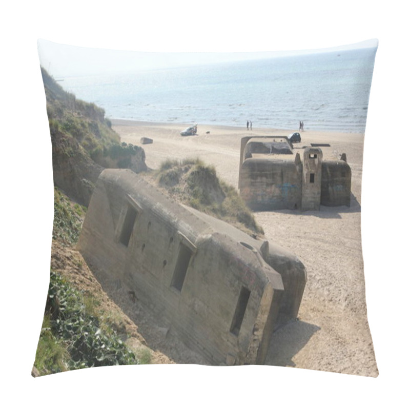 Personality  The German Nazi Bunkers And Fortresses From The Second World War Are Standing On The Beaches And Are Slowly Falling Into The Water. These Remains Of War Are Still Visible And Are Serving As The Attraction For Children And Tourists.  Pillow Covers