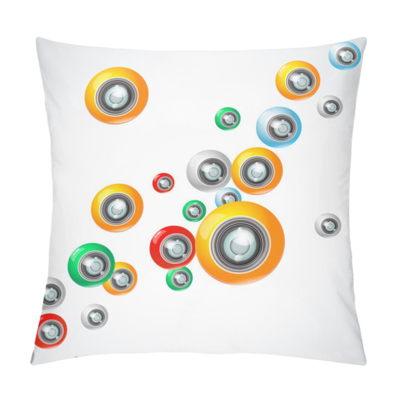 Personality  Camera Lens Background Vector Illustration Pillow Covers