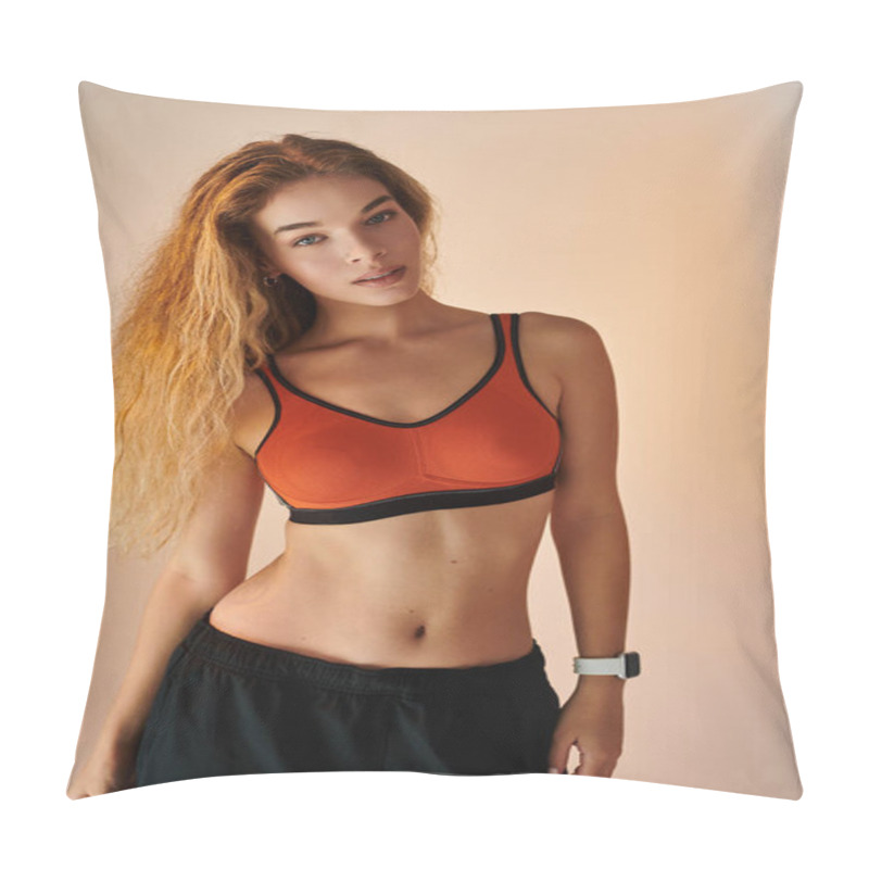 Personality  A Talented Sportswoman Showcases Her Strength And Emotion, Captivating The Viewer With Her Pose. Pillow Covers