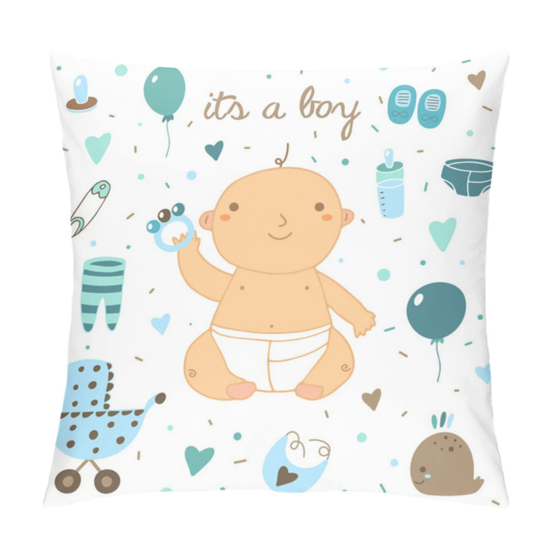 Personality  Cute Hand Drawn Doodle Baby Shower Cover Pillow Covers