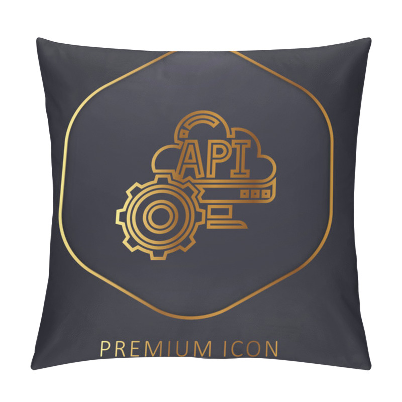 Personality  Api Golden Line Premium Logo Or Icon Pillow Covers