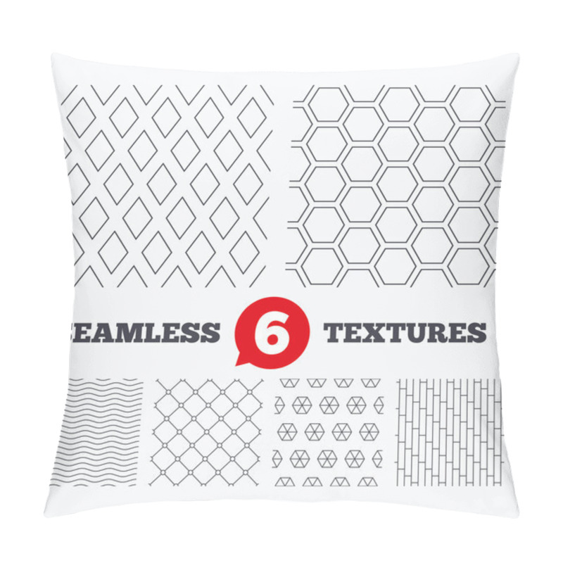 Personality  Rhombus, Hexagon And Grid With Circles Textures. Pillow Covers